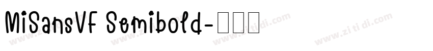 MiSansVF Semibold字体转换